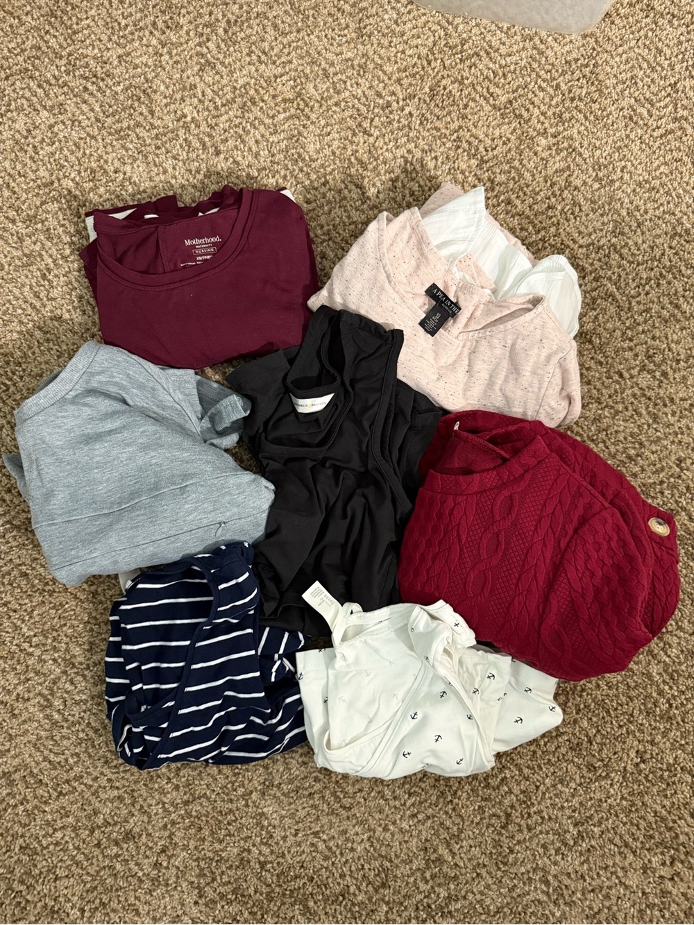 Bundle Lot Breastfeeding Nursing Tops Long Sleeve Tank Top Sweaters